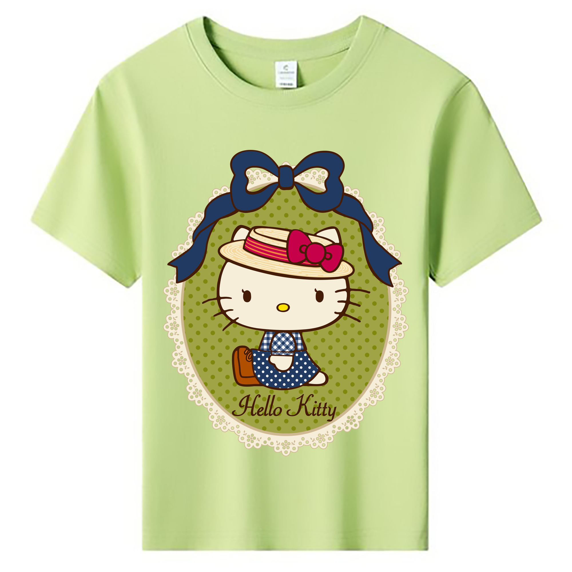 （画像用） Hello Kitty ハローキティ 綿100％キッズTシャツ（フロントプリント）